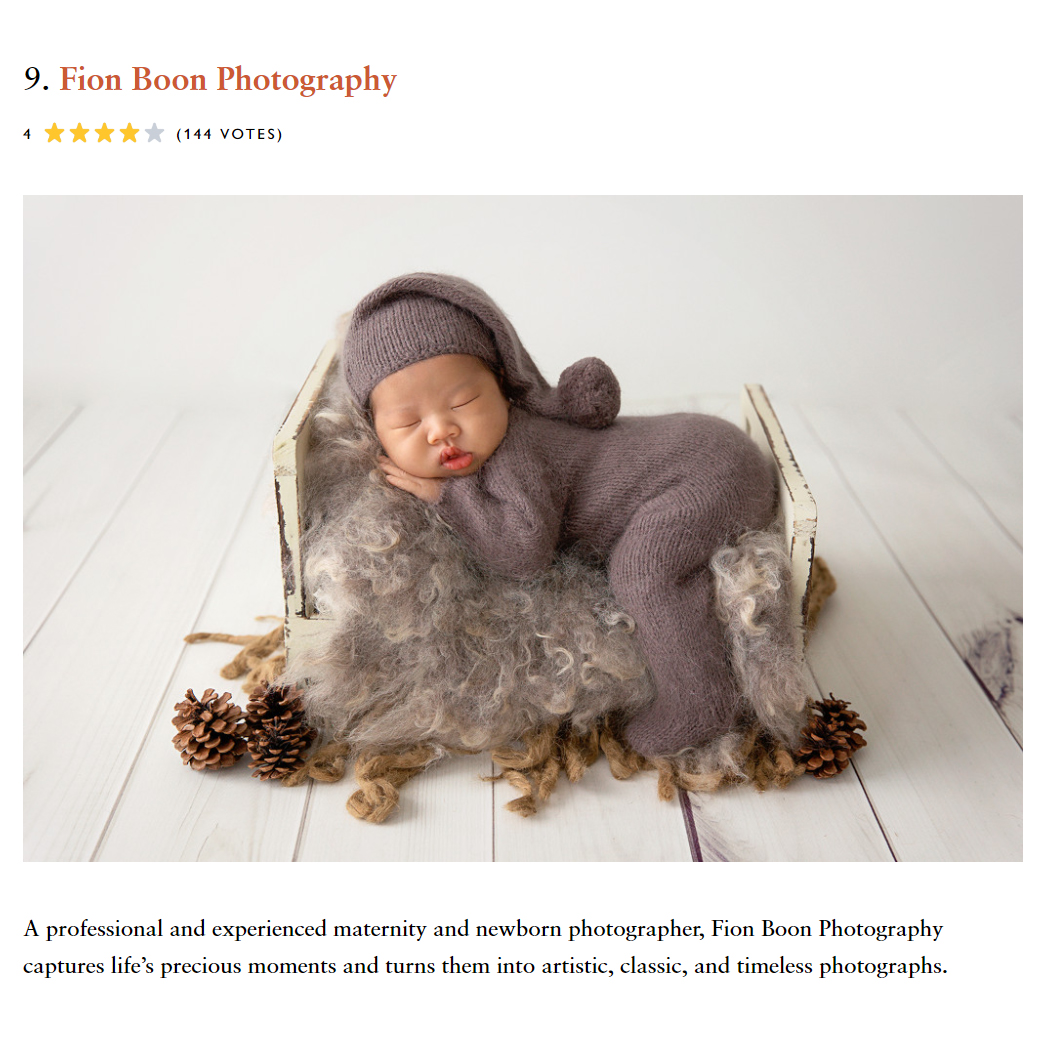 Singapore Motherhood: 47 Top Photography Studios 2020 - 2024